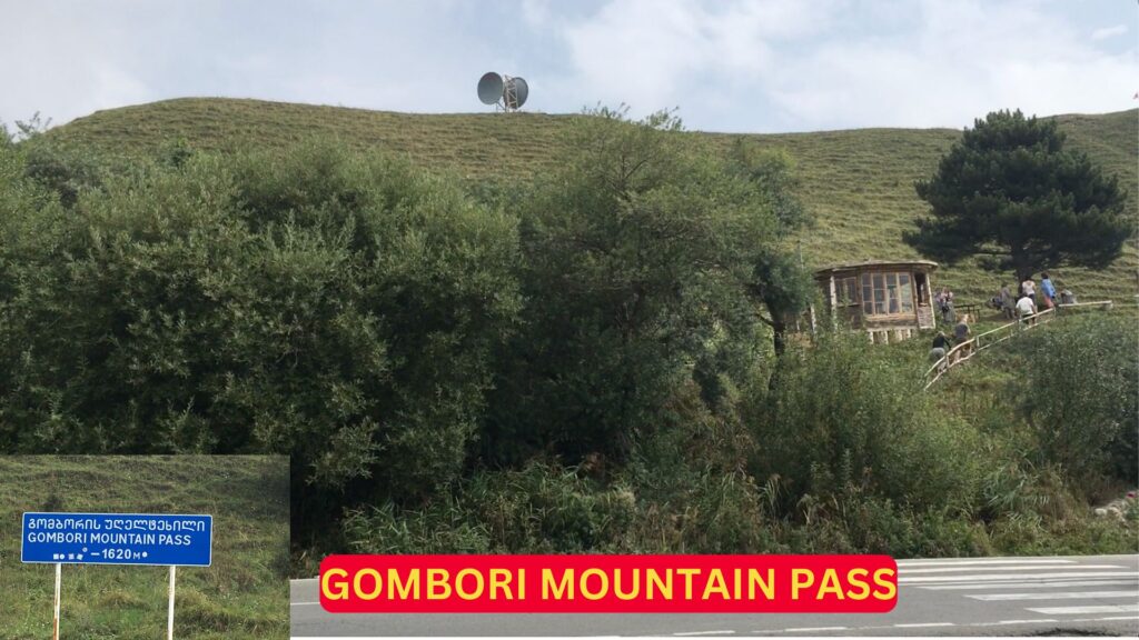 Man taking a selfie at Gombori Mountain Pass, showcasing the stunning landscape.